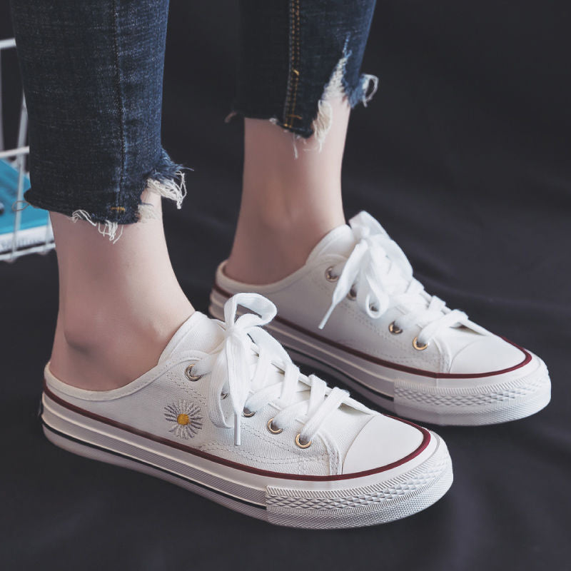 Little daisies half drag canvas shoes