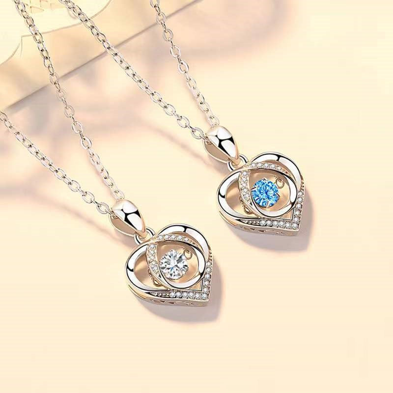 Beating Heart-shaped Necklace Women Lovestone Gift For Valentine's Day
