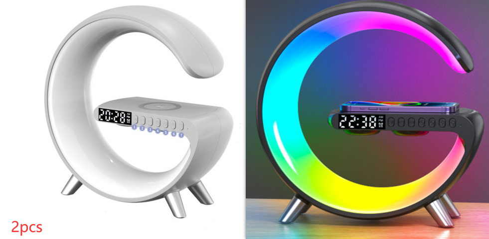 Intelligent G Shaped LED Lamp Bluetooth Wireless Charger Atmosphere Lamp