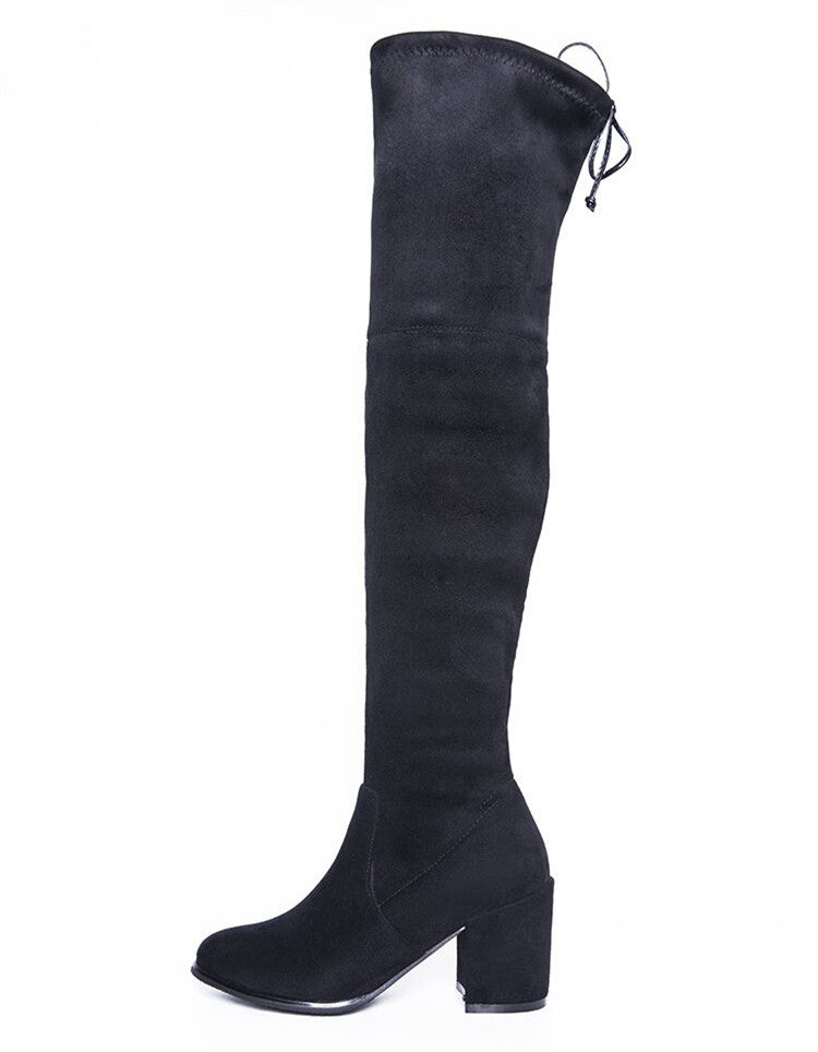 Flat flat elastic boots