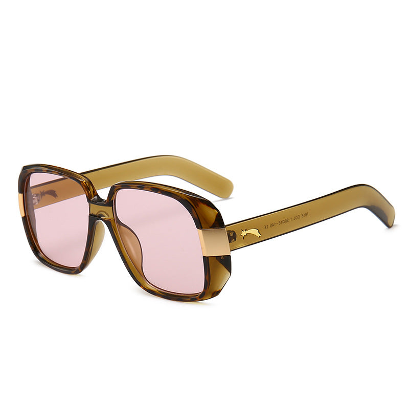 Square tortoiseshell sunglasses gold