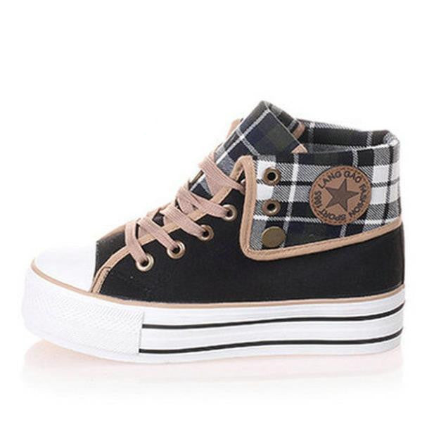Girl Thick Soled Flat Bottom Muffin Heel Board Shoes