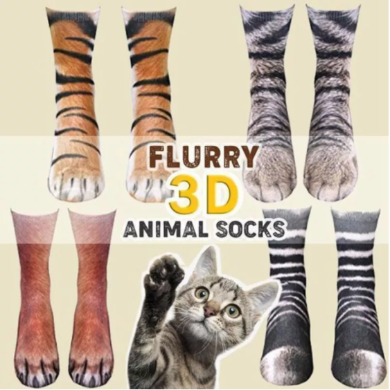 Cute Cat Claws Animal Unisex Long Socks