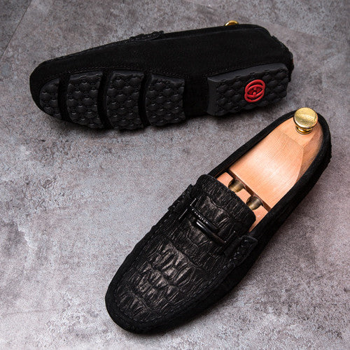 Men's Peas Shoes Driving Low-Top Flat Shoes