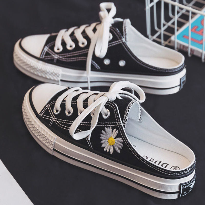 Little daisies half drag canvas shoes