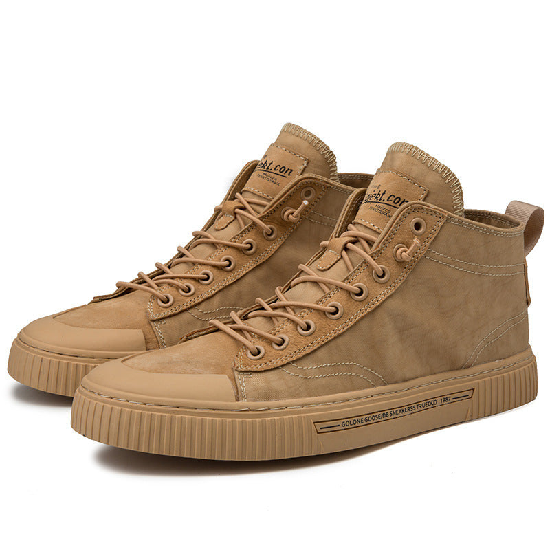 High-top canvas shoes