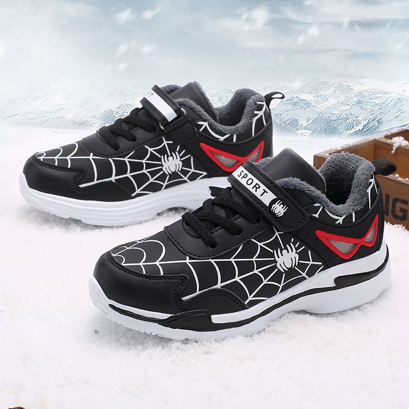 Plush cotton running shoes