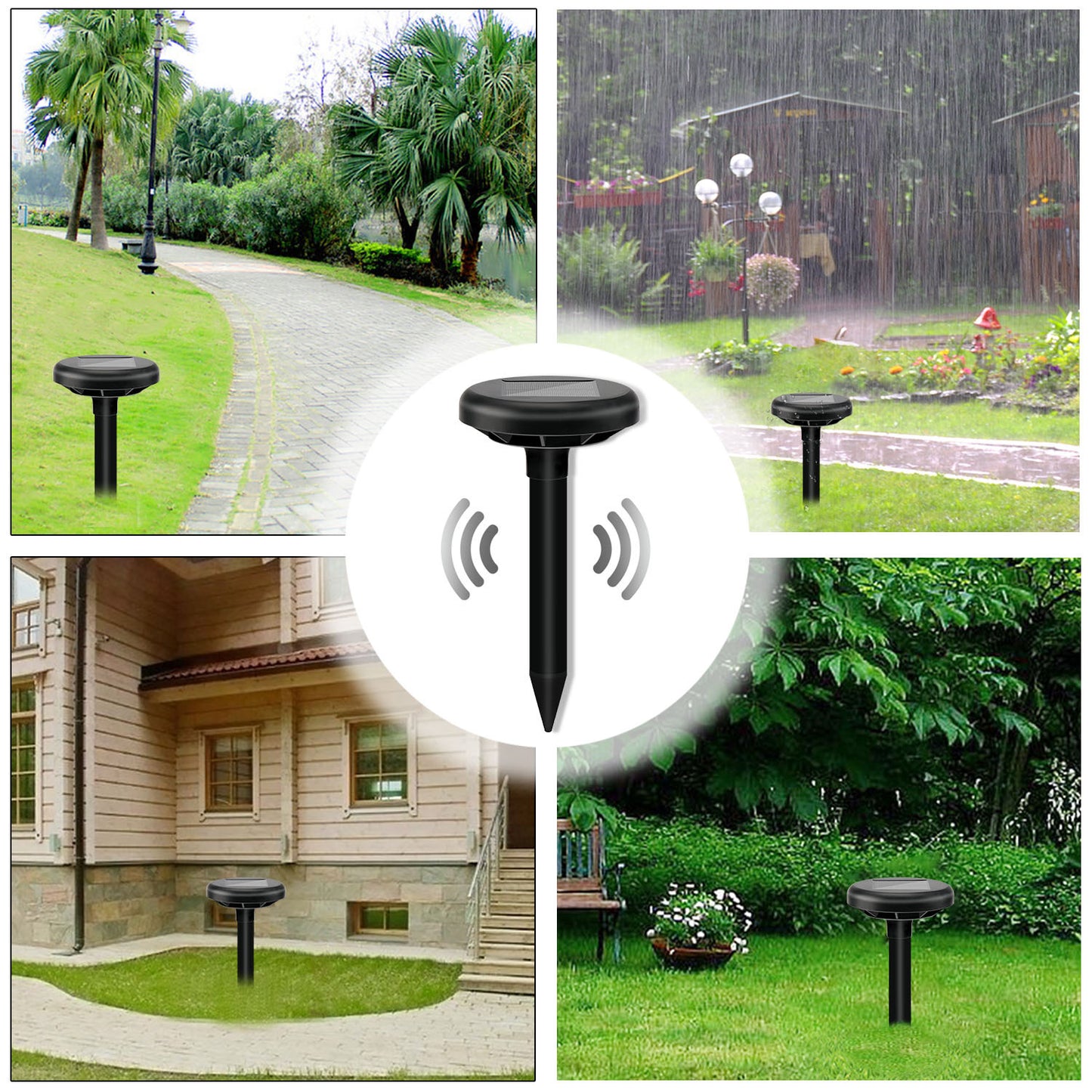 Solar ultrasonic mouse repeller