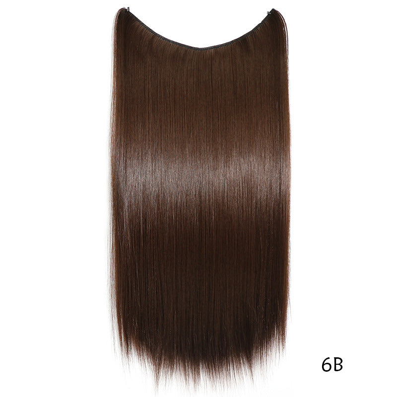 Invisible Wire No Clips in Hair Extensions Secret Fish Line Silky Straight Synthetic