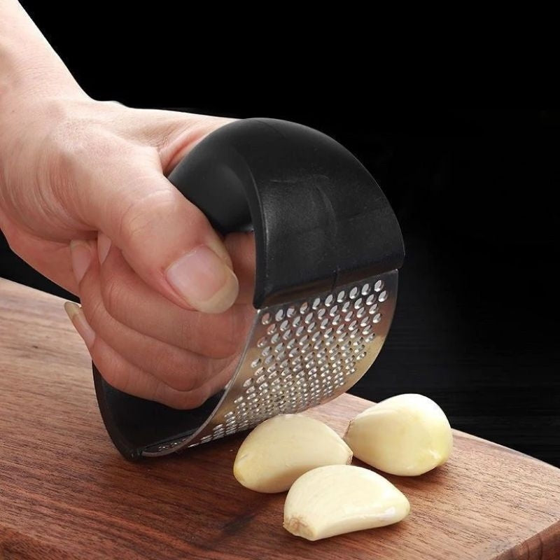 Stainless Steel Manual Curve Garlic Press