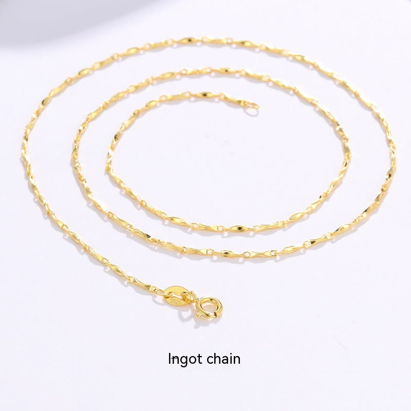 Lovers Gold 925 Sterling Silver 18K Gold Plated Chain
