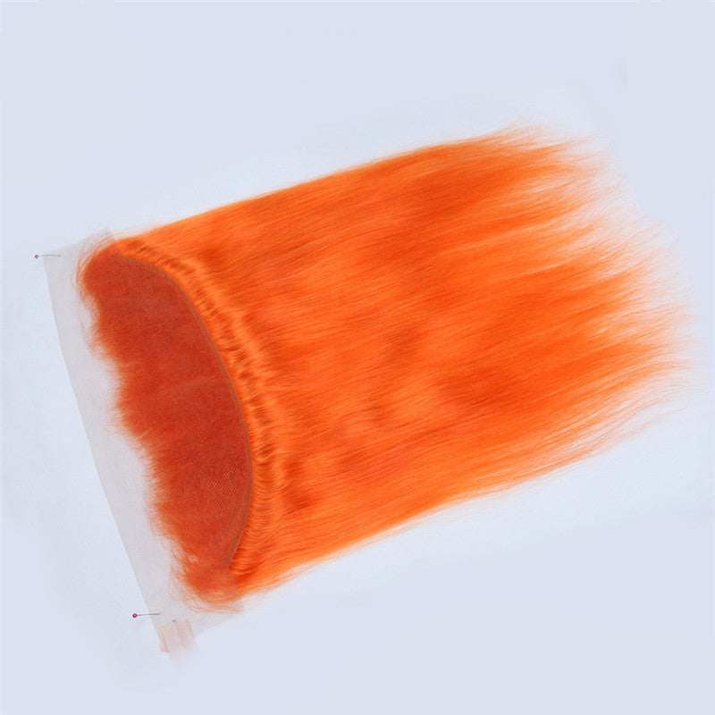 Orange Color Human Hair Curtain
