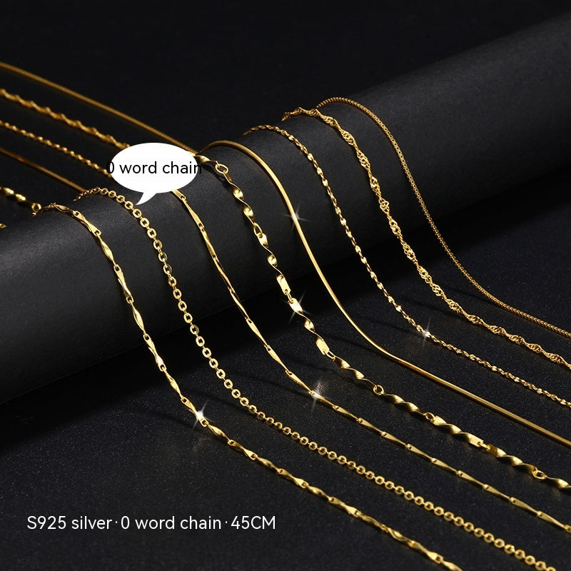 Lovers Gold 925 Sterling Silver 18K Gold Plated Chain