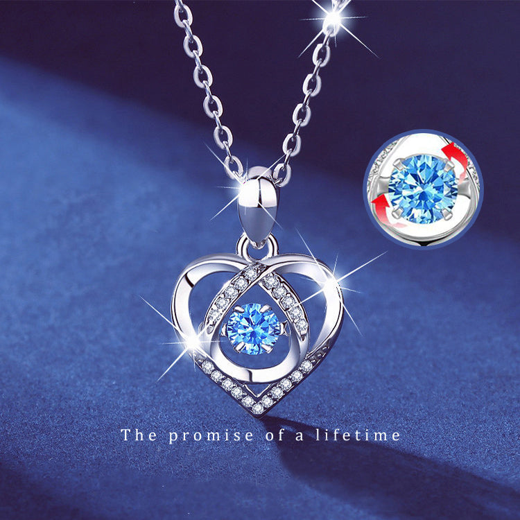 Beating Heart-shaped Necklace Women Lovestone Gift For Valentine's Day