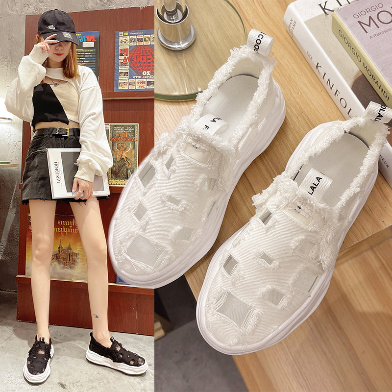 Beggar Thick-soled Canvas Shoes