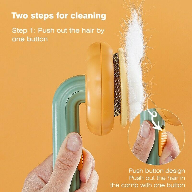 Purrfection Unleashed: Self-Cleaning Pet Slicker Brush - Tame Tangles, Banish Mats, and Elevate Pet Grooming!"
