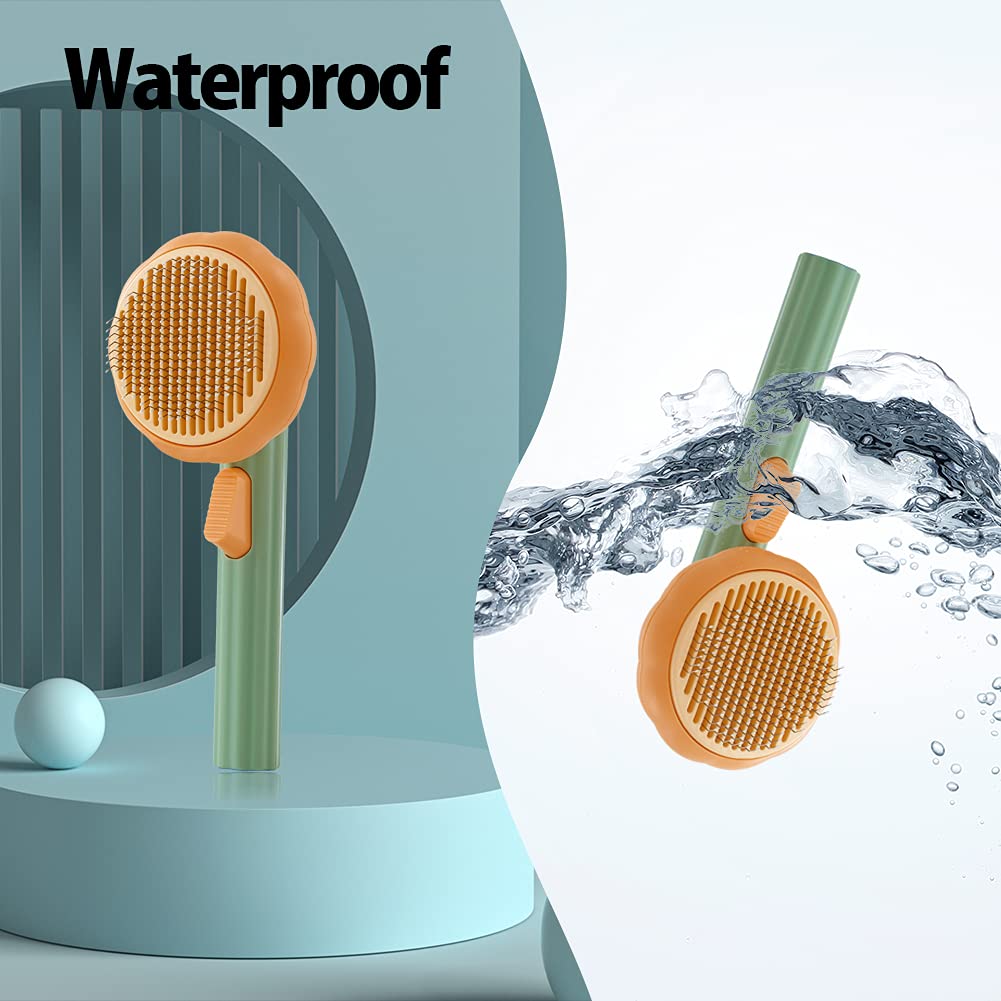 Purrfection Unleashed: Self-Cleaning Pet Slicker Brush - Tame Tangles, Banish Mats, and Elevate Pet Grooming!"