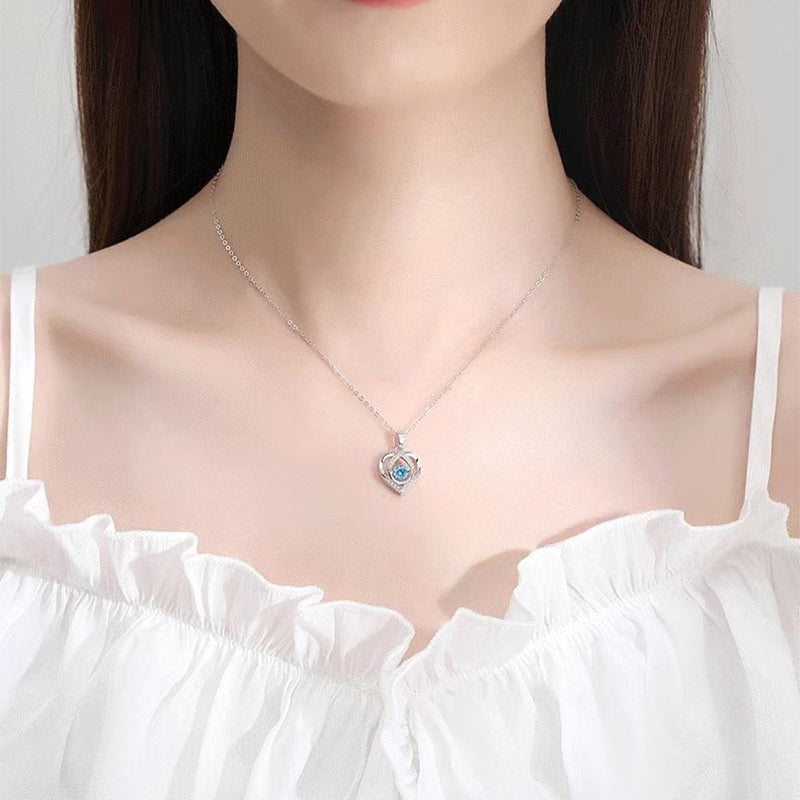 Beating Heart-shaped Necklace Women Lovestone Gift For Valentine's Day