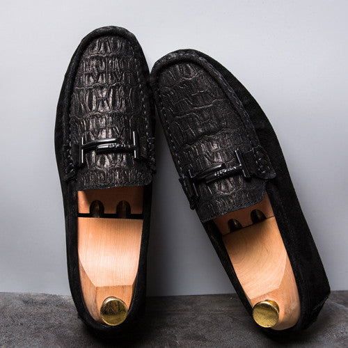 Men's Peas Shoes Driving Low-Top Flat Shoes