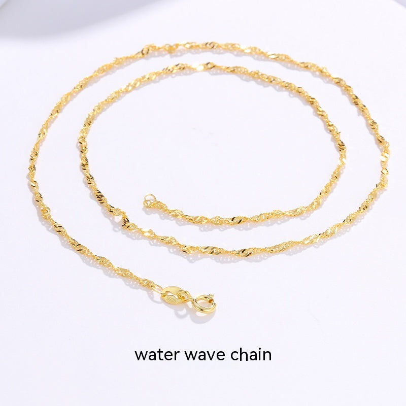 Lovers Gold 925 Sterling Silver 18K Gold Plated Chain