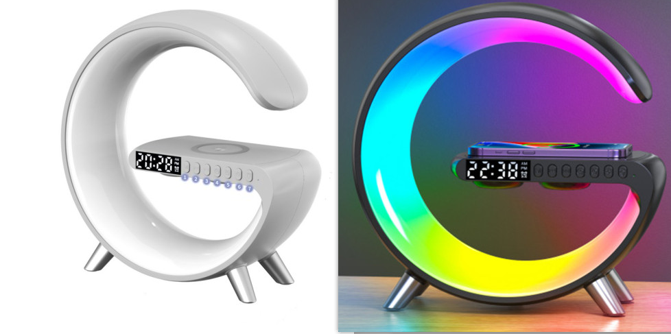 Intelligent G Shaped LED Lamp Bluetooth Wireless Charger Atmosphere Lamp