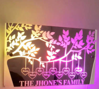 Name in Lights: LED Mirror for Personalized Bedroom Brilliance