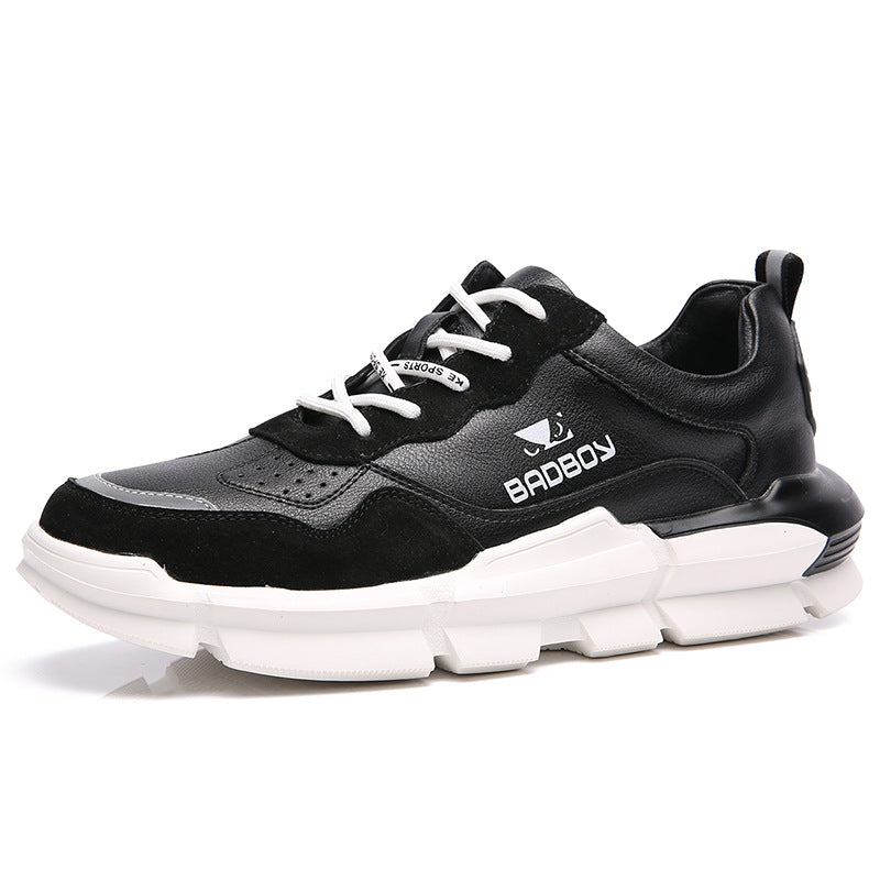 Men's leather casual running shoes