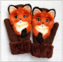 Cartoon Animal Warm Mittens