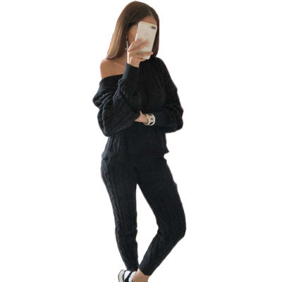 One shoulder, one sweater, female