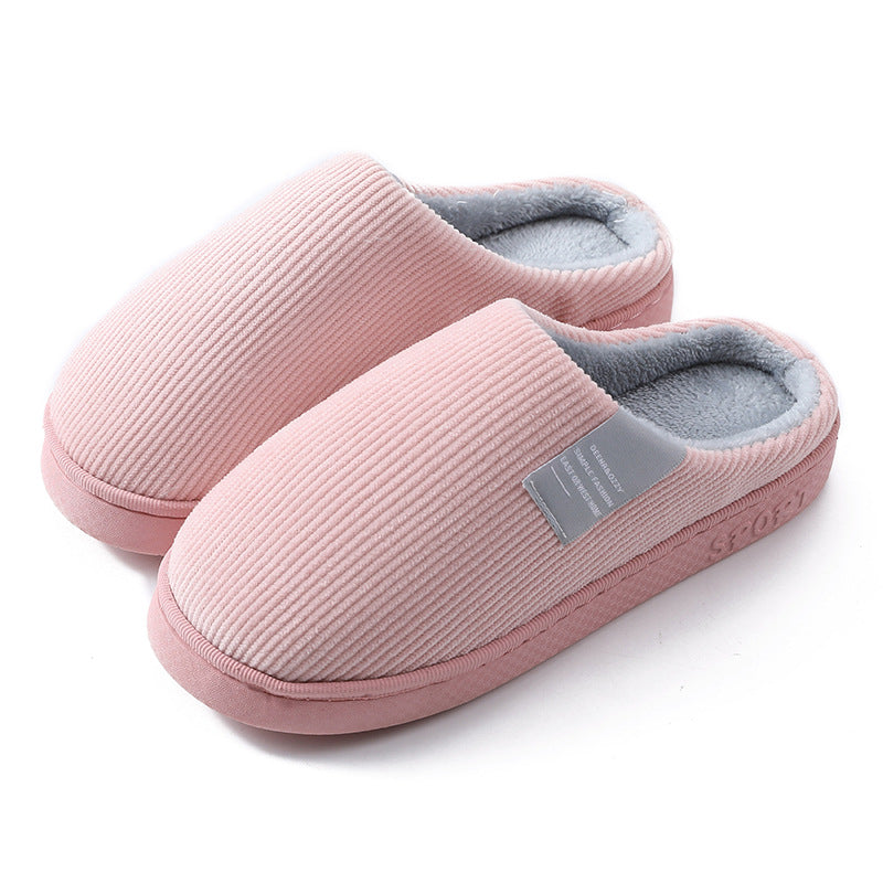 Couple Corduroy Slippers Home Shoes