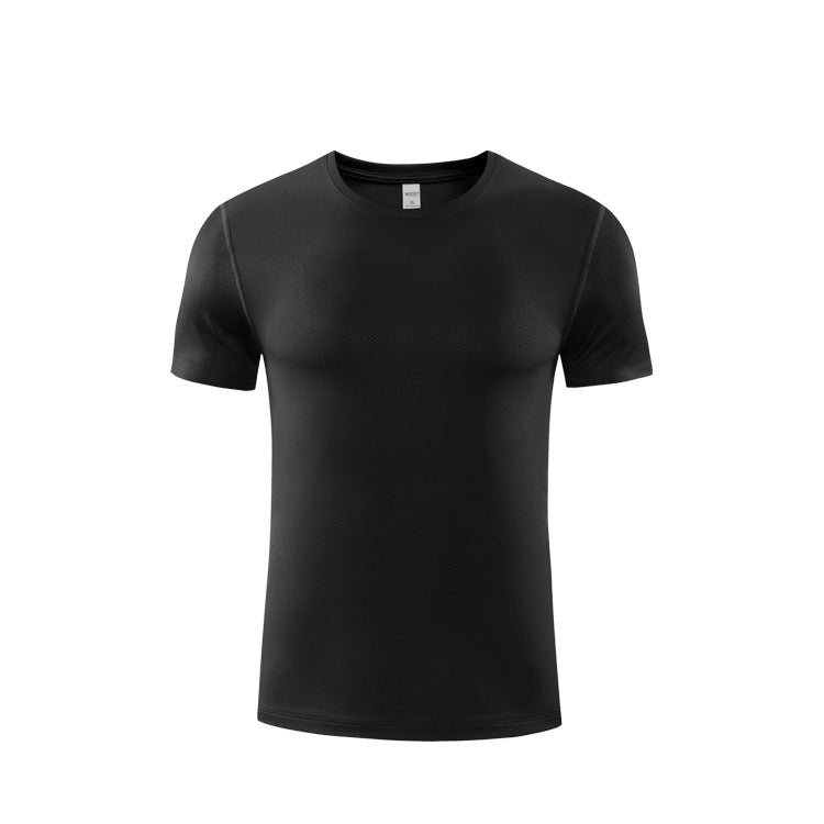 Men Quick Dry Round Neck Short Sleeved T-shirt