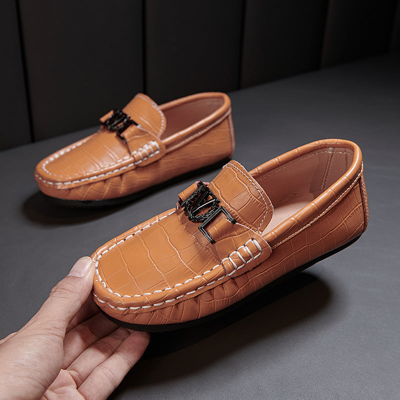 Children's Slip-on Leather Shoes