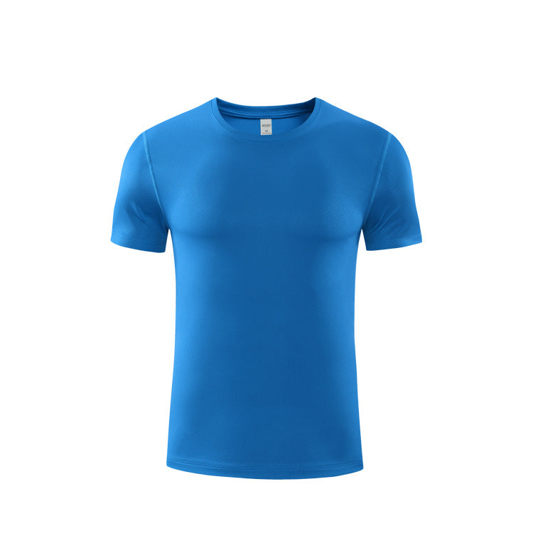 Men Quick Dry Round Neck Short Sleeved T-shirt