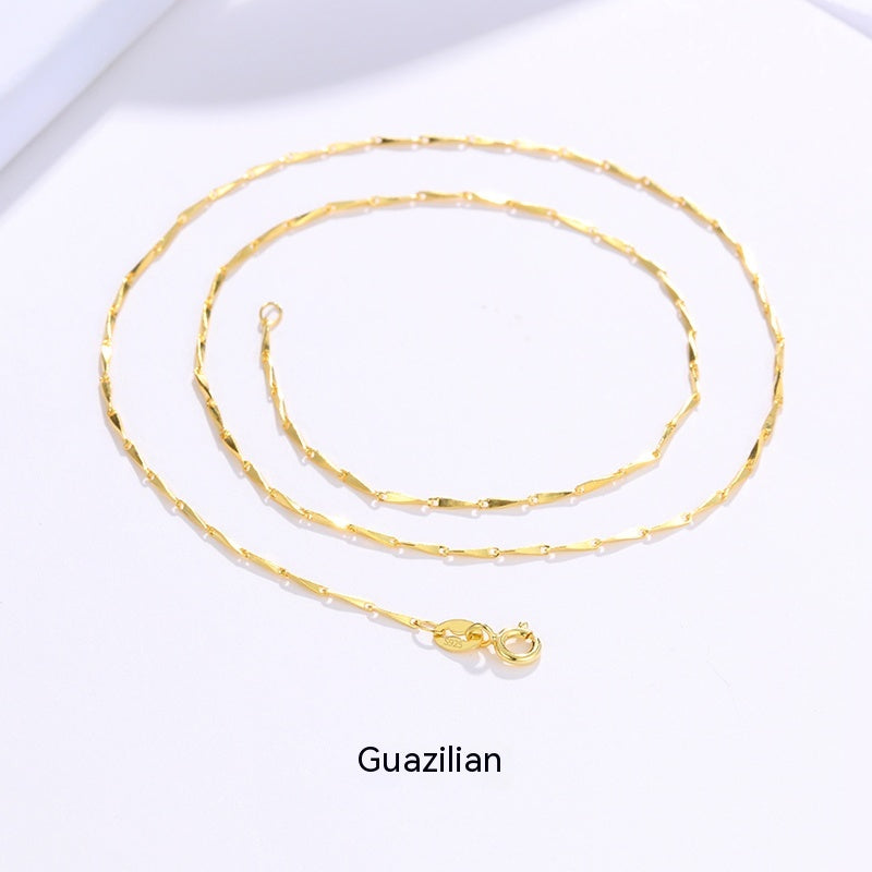 Lovers Gold 925 Sterling Silver 18K Gold Plated Chain