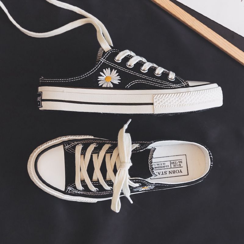 Little daisies half drag canvas shoes
