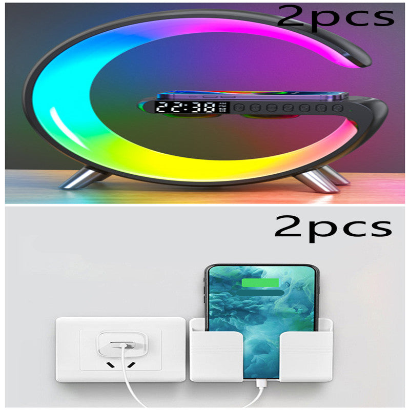 Intelligent G Shaped LED Lamp Bluetooth Wireless Charger Atmosphere Lamp