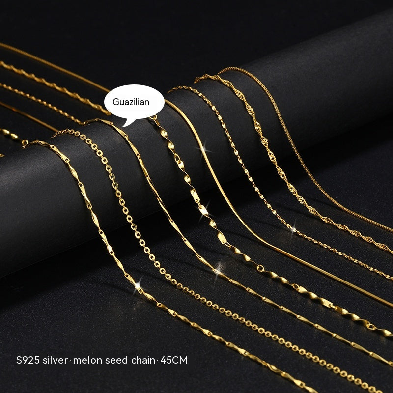 Lovers Gold 925 Sterling Silver 18K Gold Plated Chain