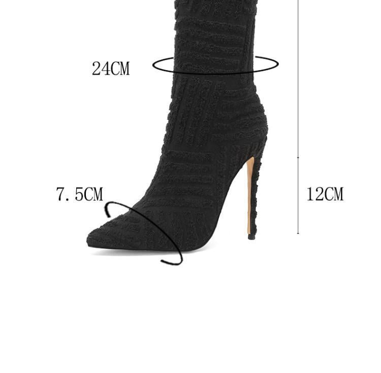 Sexy Suede Pattern High Heel Boots