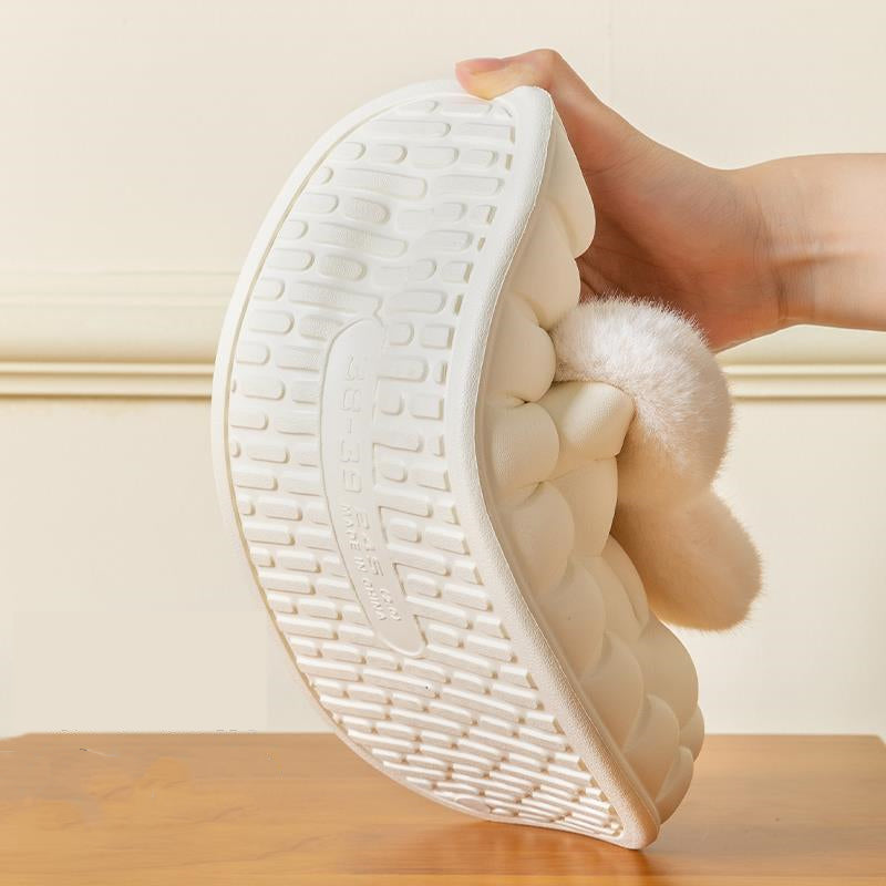 Cute Rabbit Fuzzy Detachable Washable House Shoes