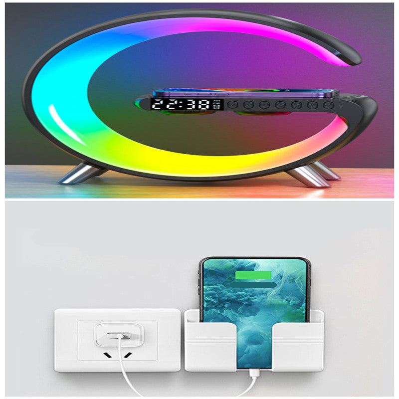 Intelligent G Shaped LED Lamp Bluetooth Wireless Charger Atmosphere Lamp