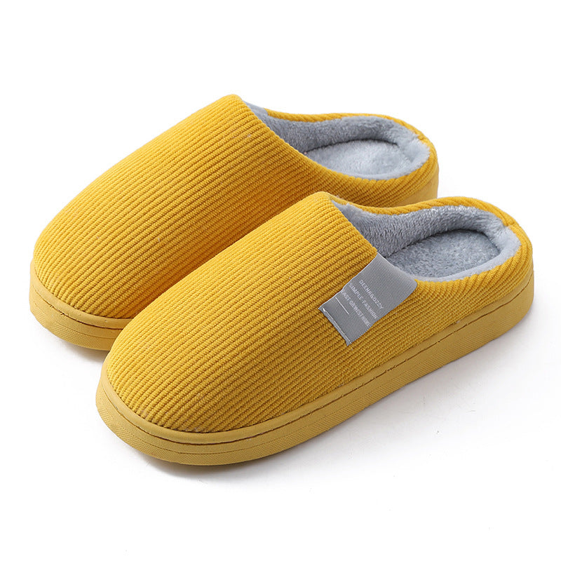 Couple Corduroy Slippers Home Shoes