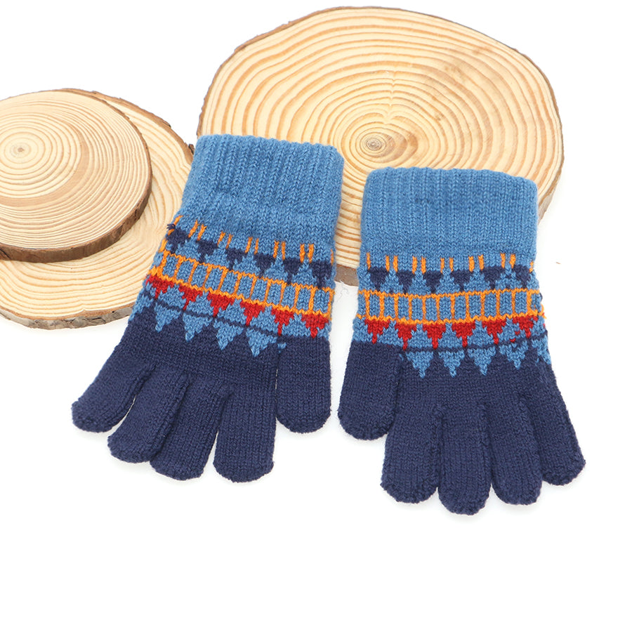 Warm-keeping Cold-proof Thickened Plush Outdoor Children's Five-finger Gloves