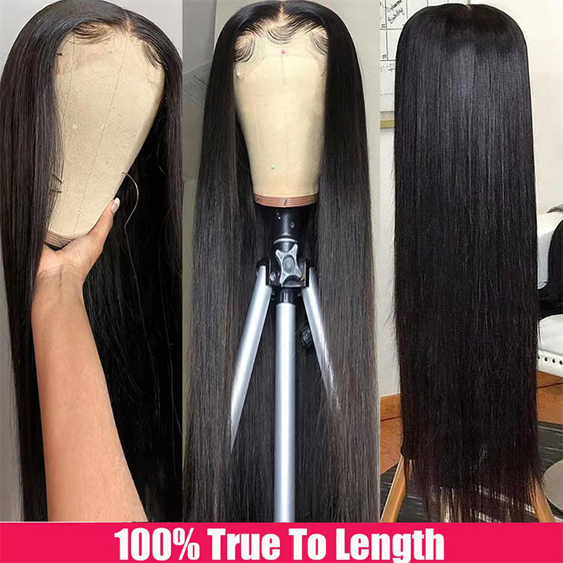 Women's Fashion Premium Human Hair Straight Wig