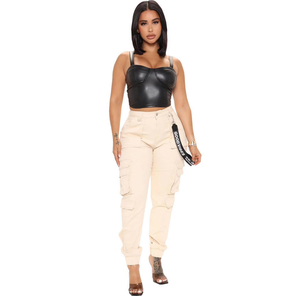 Slim Fit Camouflage Comfortable Leisure Tapered Stretch Overalls