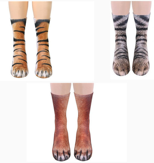 Cute Cat Claws Animal Unisex Long Socks