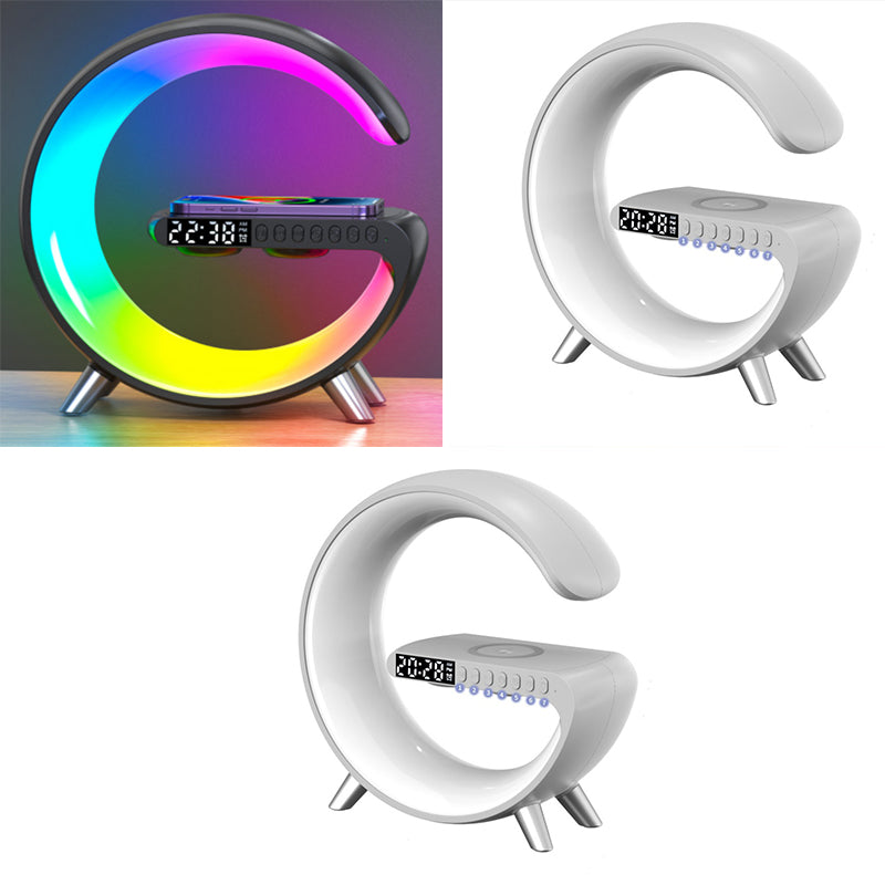 Intelligent G Shaped LED Lamp Bluetooth Wireless Charger Atmosphere Lamp