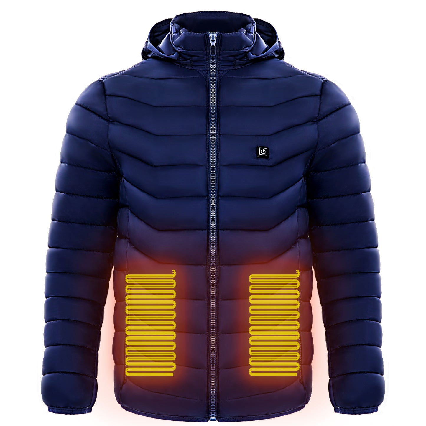 Men Heated Puffer Jacket Electric Heating Insulated Hood Windbreaker 9Heat Zones