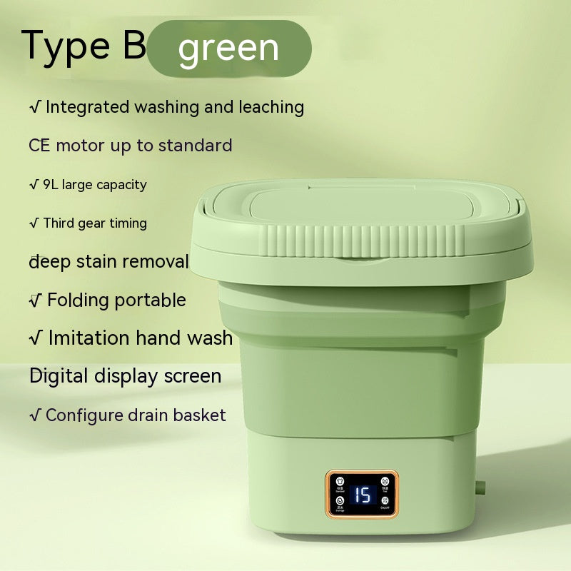 Portable Intelligent Digital Display Folding Washing Machine