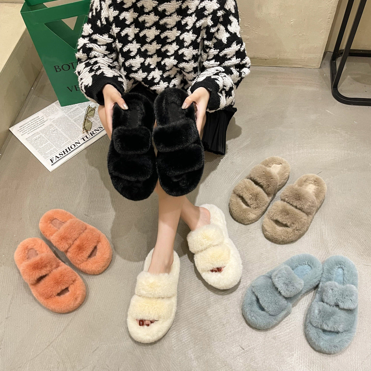 Fuzzy Slippers Women Fluffy Bedroom Slippers