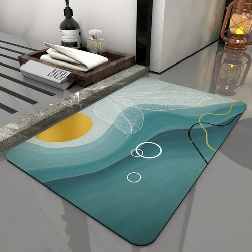 Super Absorbent Non slip Diatom Mud Quick Drying Bathroom Rug